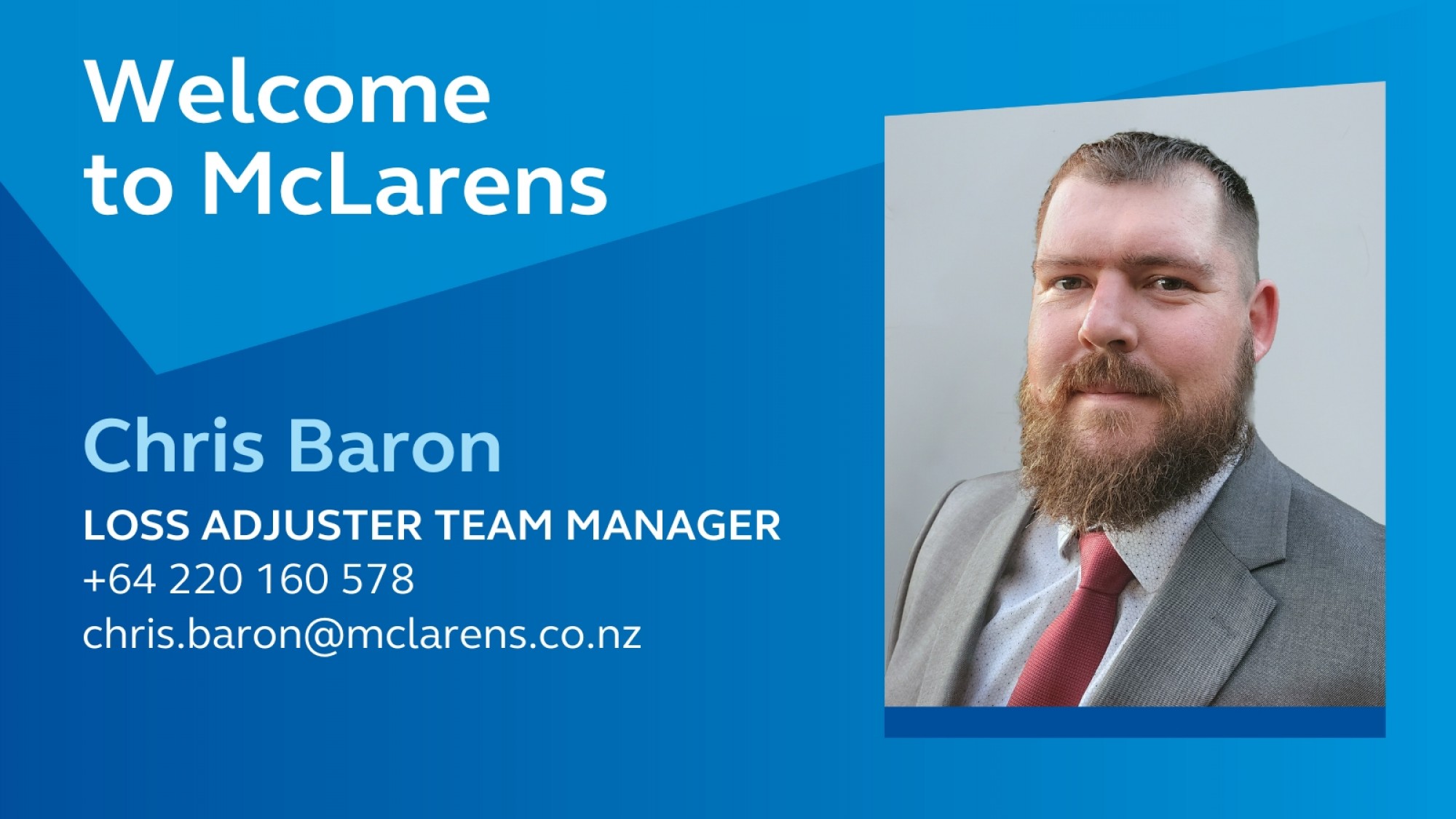 Chris Baron Welcome McLarens TM