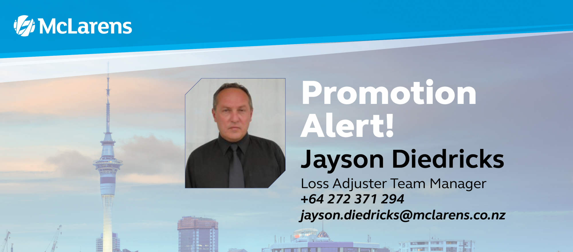 Jayson Diedricks - Auckland Loss Adjuster Team Manager