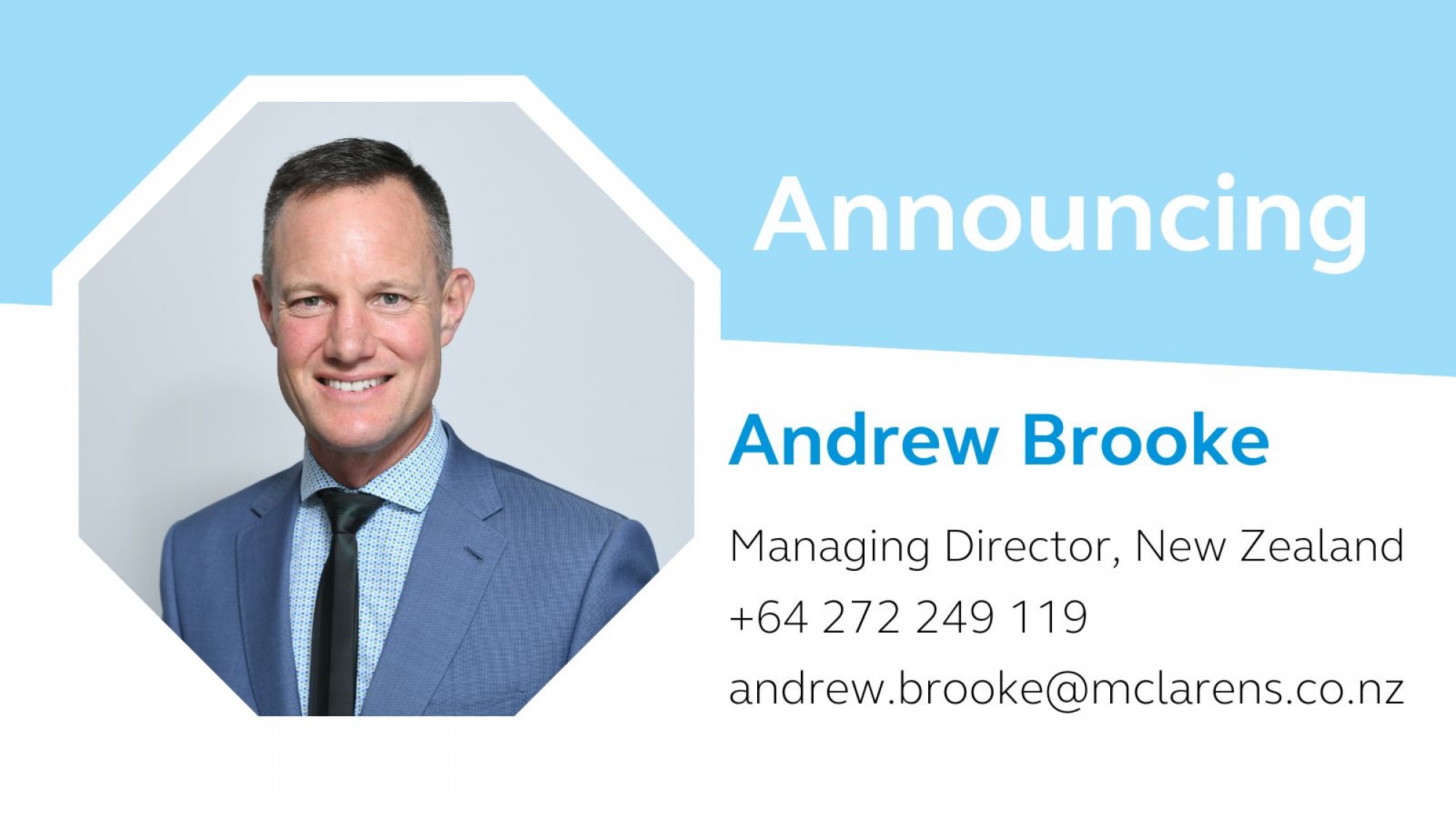 Leadership Update Managing Director Andrew Brooke